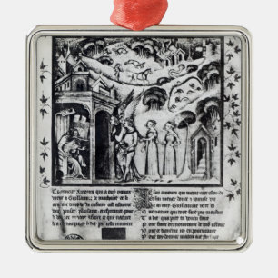 Ornamento De Metal autor que recebe o amor que traz pensamentos