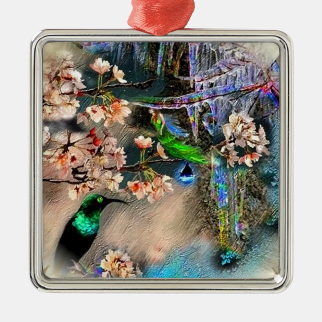 Ornamento De Metal Ave de Equinox (Frente)