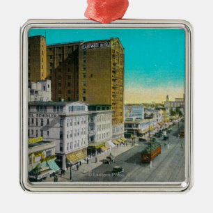 Ornamento De Metal Avenida do oceano que olha do leste, Long Beach