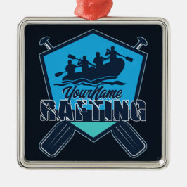 Ornamento De Metal Aventura Personalizada Rafting Whitewater River