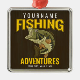 Ornamento De Metal Aventuras De Pesca Personalizadas Anglas De Peixe