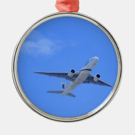 Ornamento De Metal Avião Comercial