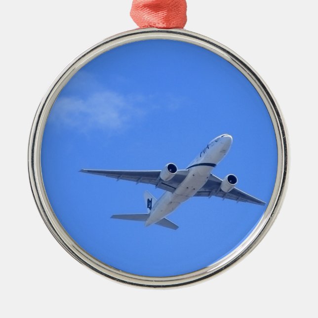 Ornamento De Metal Avião Comercial (Frente)