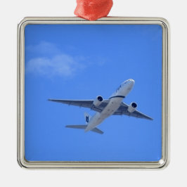 Ornamento De Metal Avião Comercial