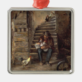 Ornamento De Metal Avô Olhando Pelo Avô