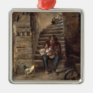 Ornamento De Metal Avô Olhando Pelo Avô