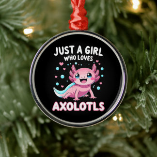 Ornamento De Metal Axolotl Kawaii Apenas Uma Garota Que Ama Axolotls