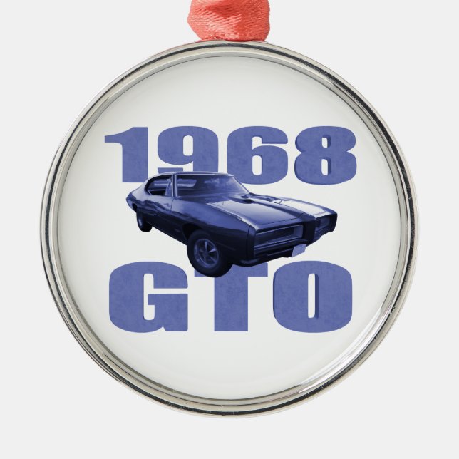 Ornamento De Metal Azul 1968 de Pontiac GTO (Frente)