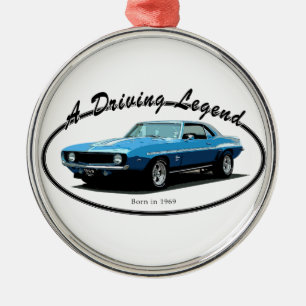 Ornamento De Metal Azul 1969 de Camaro
