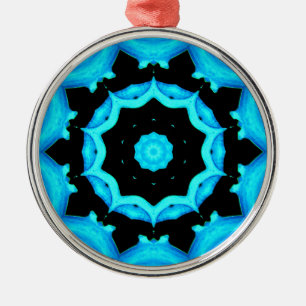 ORNAMENTO DE METAL AZUL DE OCEANO DA NATUREZA