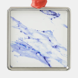 Ornamento De Metal Azul e mármore branco