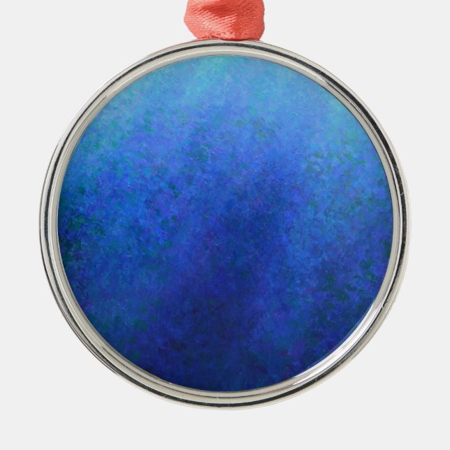 Ornamento De Metal Azul grande (Frente)