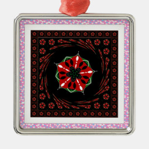 Ornamento De Metal Azul-rosa, Heranças Brancas do Amor