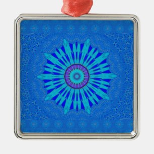 Ornamento De Metal Azul royal