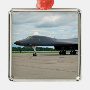 Ornamento De Metal B-1B Lancer Bomber em Terra