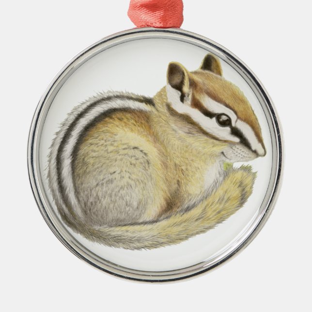 Ornamento De Metal Baby Chipmunk (Frente)