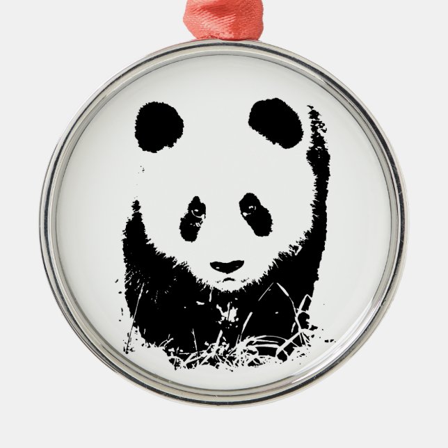 Ornamento De Metal Baby Panda (Frente)