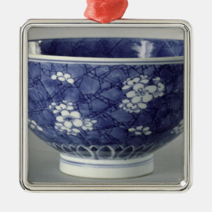 Ornamento De Metal Bacia decorada com flor de cerejeira