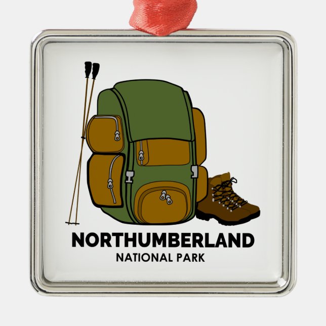 Ornamento De Metal Backpack Nacional do Northumberland (Frente)