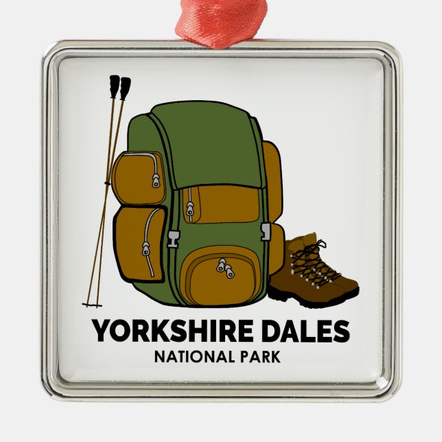 Ornamento De Metal Backpack Nacional do Yorkshire Dales (Frente)