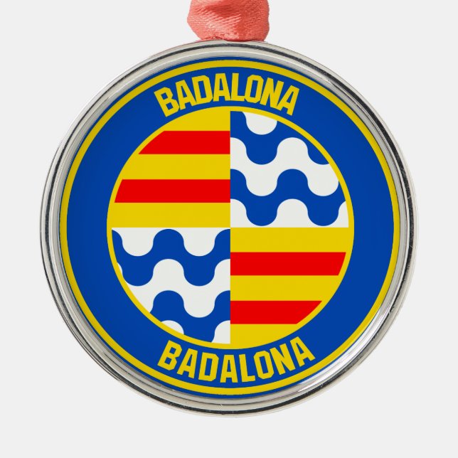 Ornamento De Metal Badalona Round Emblem (Frente)