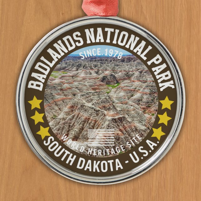 Ornamento De Metal Badlands National Park South Dakota (Criador carregado)