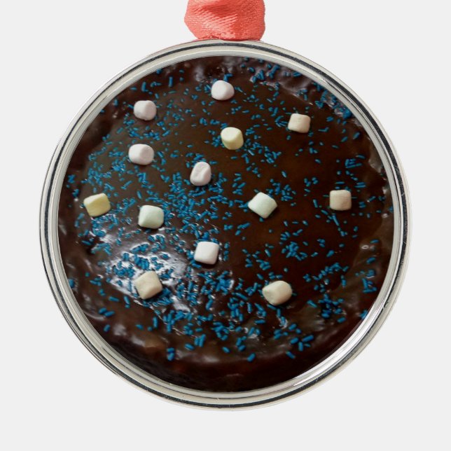 Ornamento De Metal Bagaço de chocolate (Frente)