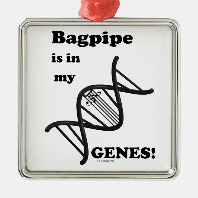 Ornamento De Metal Bagpipe Is In My Genes (Frente)