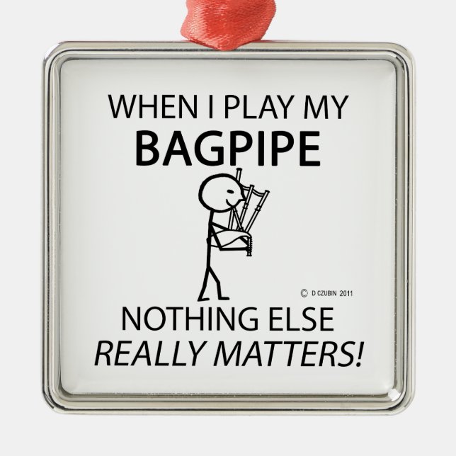 Ornamento De Metal Bagpipe Nada Mais Importa (Frente)