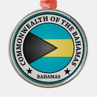 Ornamento De Metal Bahamas — Round Emblem