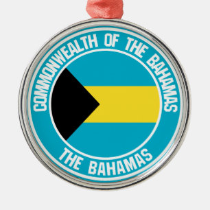 Ornamento De Metal Bahamas — Round Emblem