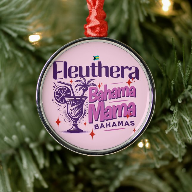 Ornamento De Metal Bahamas Souvenir Gift : Eleuthera Bahama Mama (Árvore)