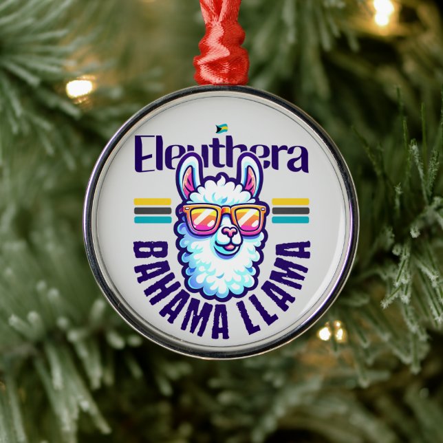Ornamento De Metal Bahamas Souvenir Gift : Eleuthera Bahamas Llama (Árvore)