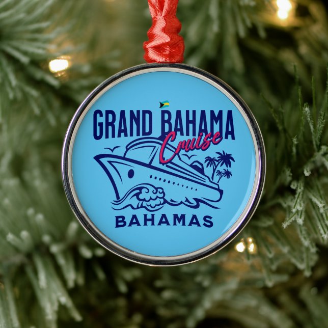 Ornamento De Metal Bahamas Souvenir Gift: Grande Bahama Bahamas Cruis (Árvore)