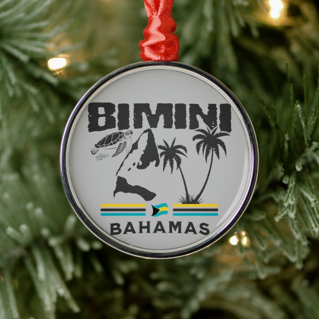 Ornamento De Metal Bahamas Souvenir Gift: Independência de Bimini Bah (Árvore)