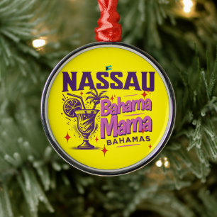 Ornamento De Metal Bahamas Souvenir Gift : Nassau Bahamas Bahama Mama
