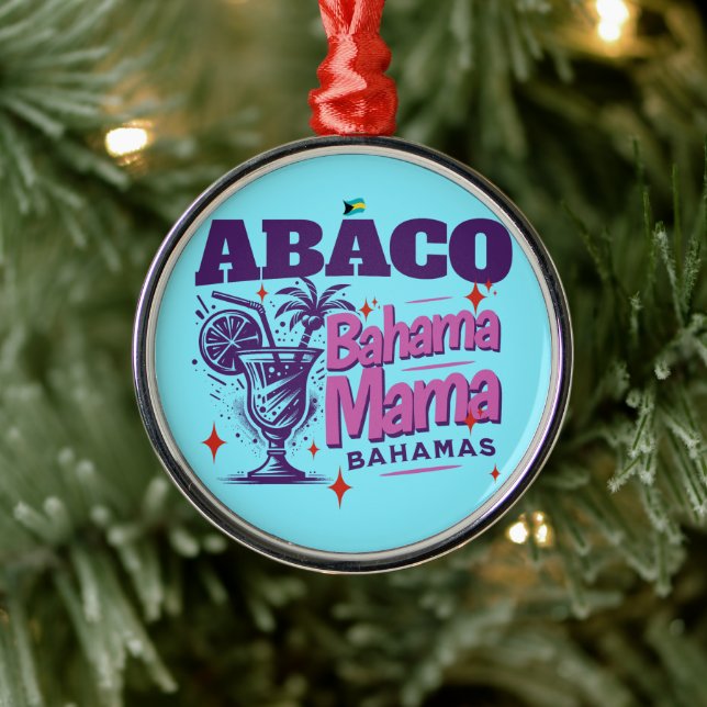 Ornamento De Metal Bahamas Souvenir Presente: Abaco Bahamas Bahama Ma (Árvore)