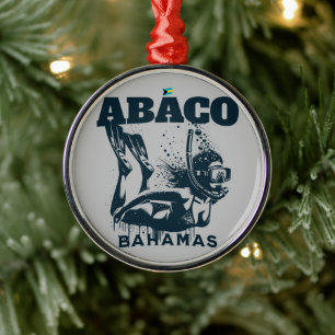 Ornamento De Metal Bahamas Souvenir Presente: Abaco Bahamas Mergulha