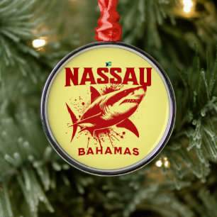 Ornamento De Metal Bahamas Souvenir Presente: Nassau Bahamas Peixes d