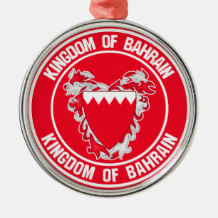 Ornamento De Metal Bahrain Round Emblem