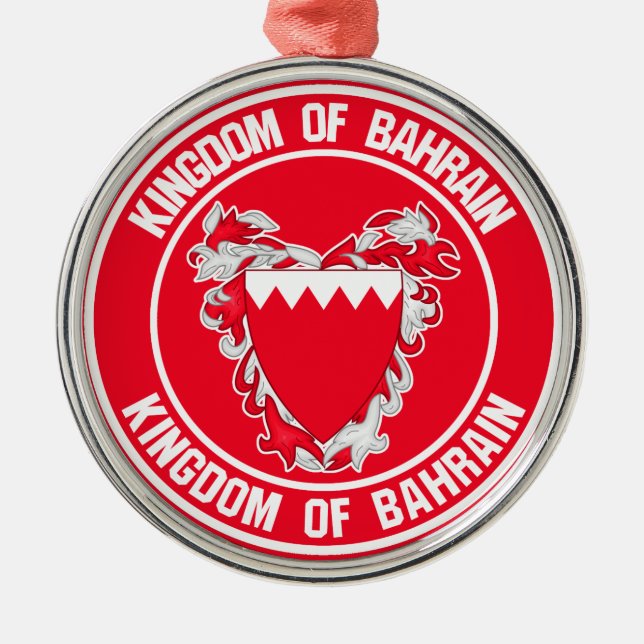 Ornamento De Metal Bahrain Round Emblem (Frente)