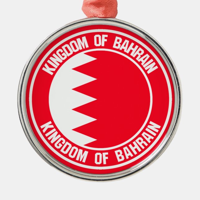 Ornamento De Metal Bahrain Round Emblem (Frente)