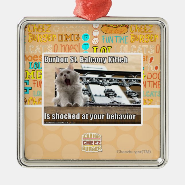 Ornamento De Metal Balcão Kitteh do St. de Burbon (Frente)