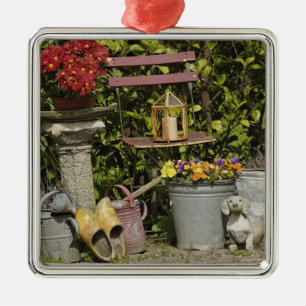 Ornamento De Metal Baldes, calçados e flores, Zaanse Schans,