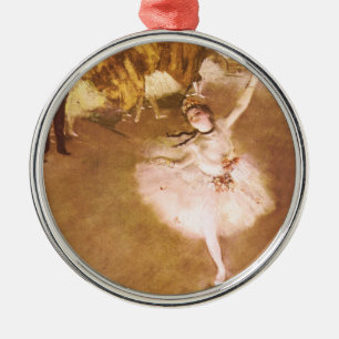 Ornamento De Metal Balé Dancer Degas Star Painting