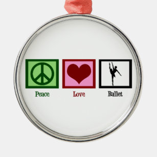 Ornamento De Metal Balé do amor da paz