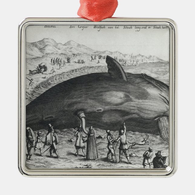 Ornamento De Metal Baleia inoperante (Frente)