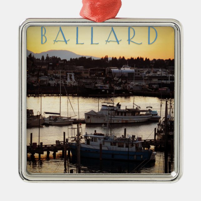 Ornamento De Metal Ballard Boats (Frente)