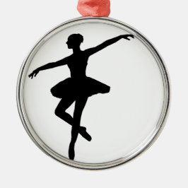 Ornamento De Metal Ballerina branca branca branca Balé simples