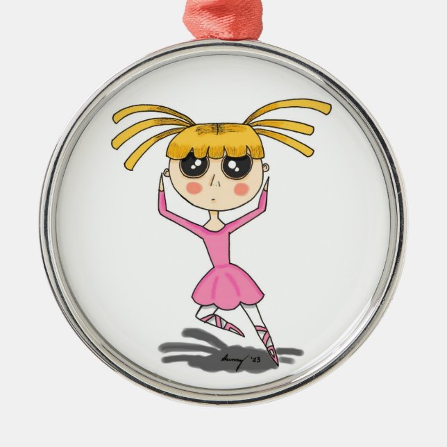 Ornamento De Metal Ballerina Ornament (Frente)